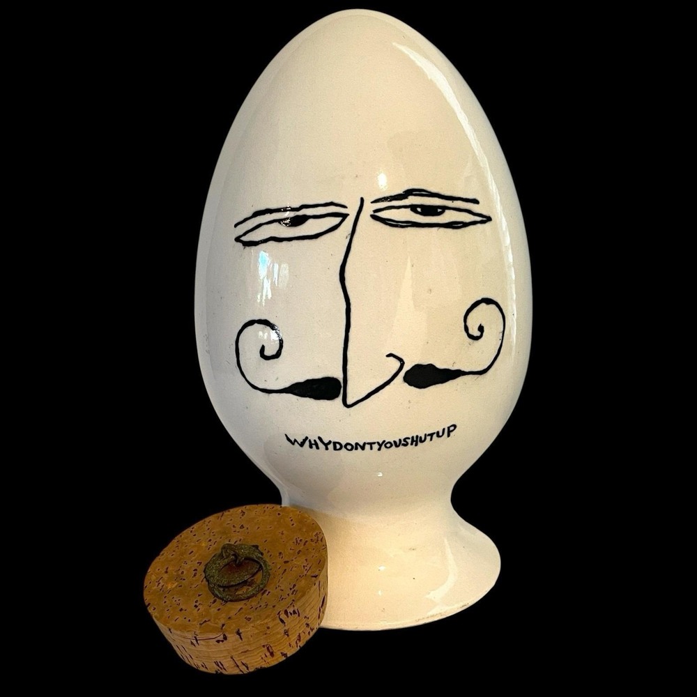 Lagardo Tackett egghead Condom holder 1959 Vintage advertising Original Cork! FS